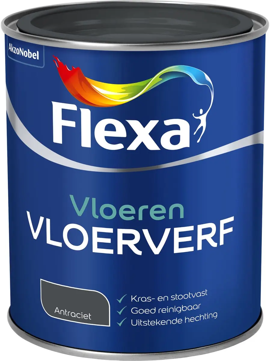 Flexa Vloerverf Antraciet 750ml