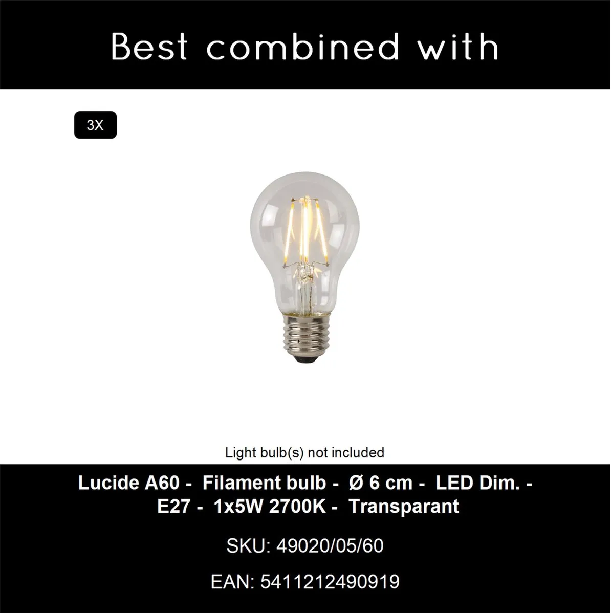 Lucide Alicent Hanglamp Ø35cm - 3xE27 Mat Goud/Messing
