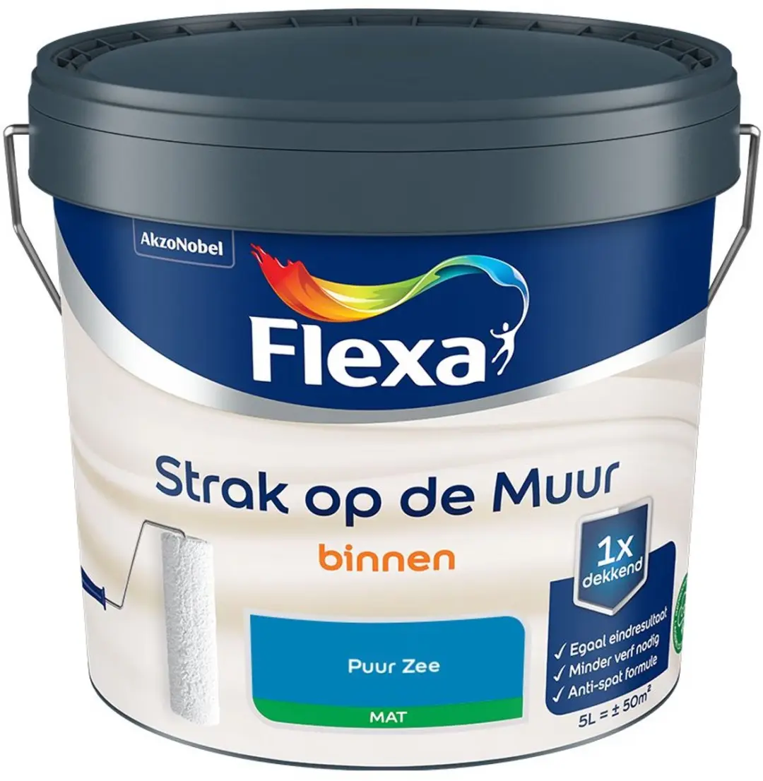 Flexa Strak Op De Muur Binnenmat Puur Zee Mengverf 5L