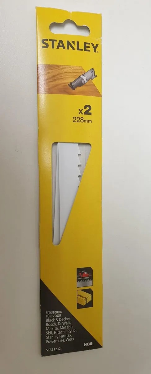Stanley Recipro Zaagbladen 228mm Hout/Kunststof - 2 Stuks - afbeelding 2 van 2