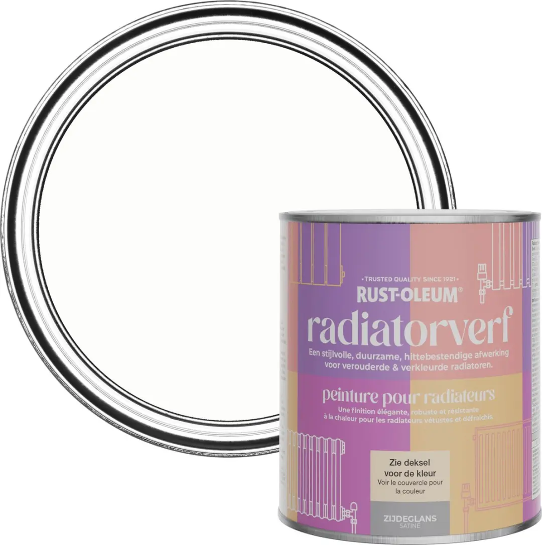 Rust-Oleum Wit Radiatorverf Zijdeglans 750ml