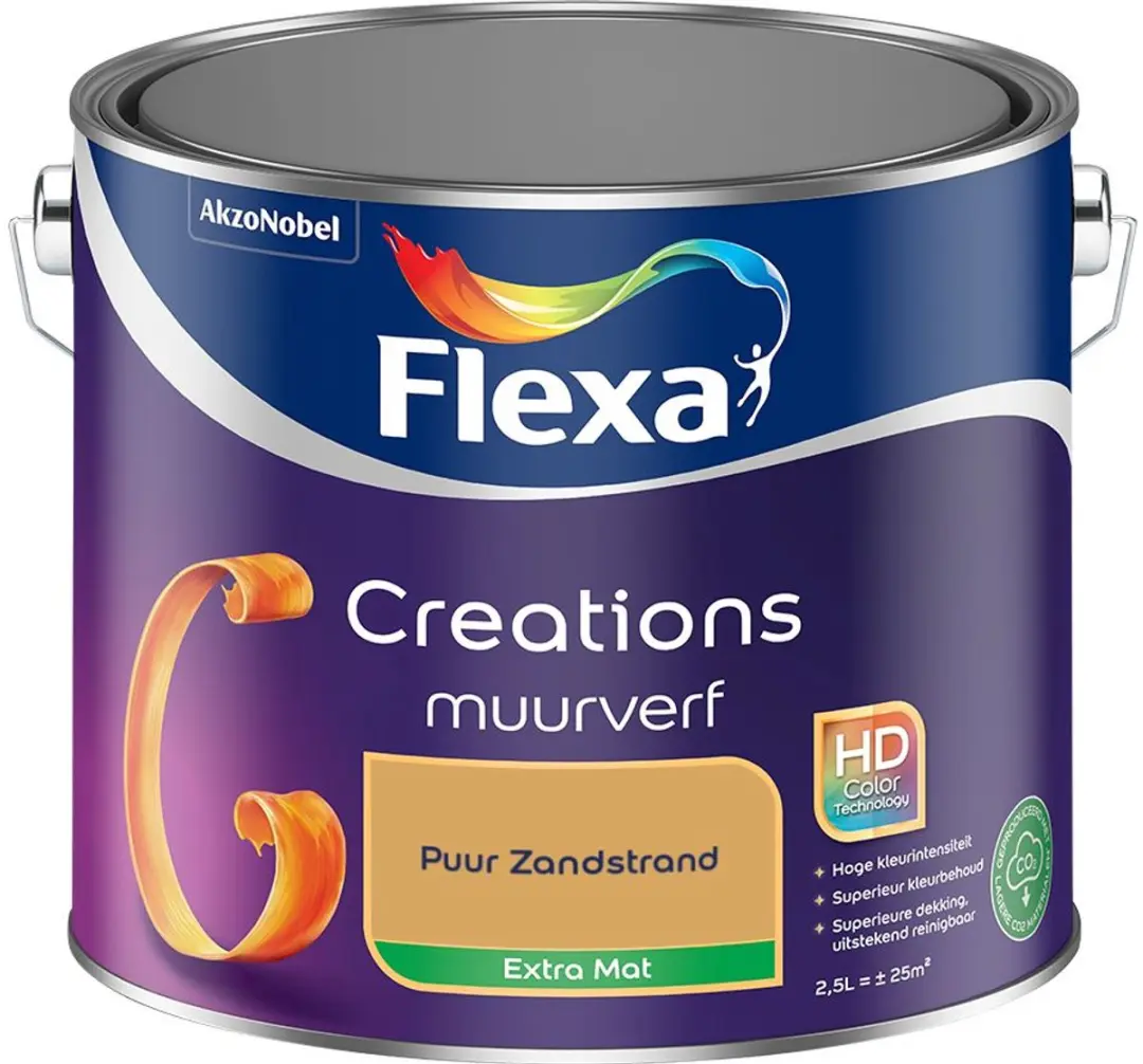 Flexa Creations Muurverf Extra Mat Puur Zandstrand 2,5L