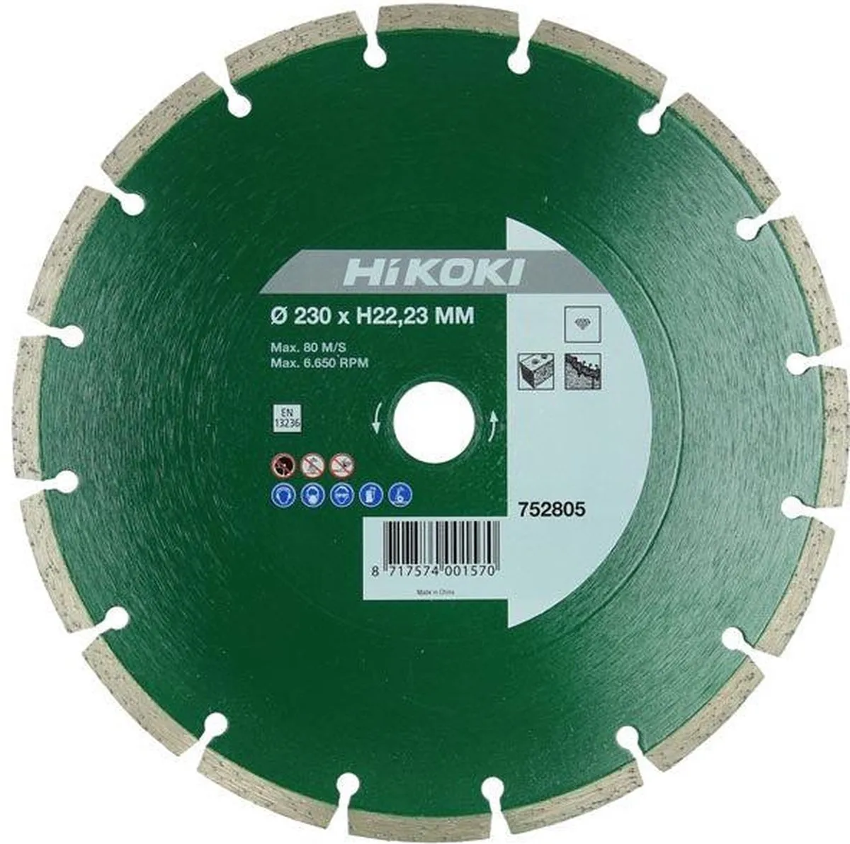 Hikoki Diamant Zaagblad 230mm 22,2mm - Beton - 752805