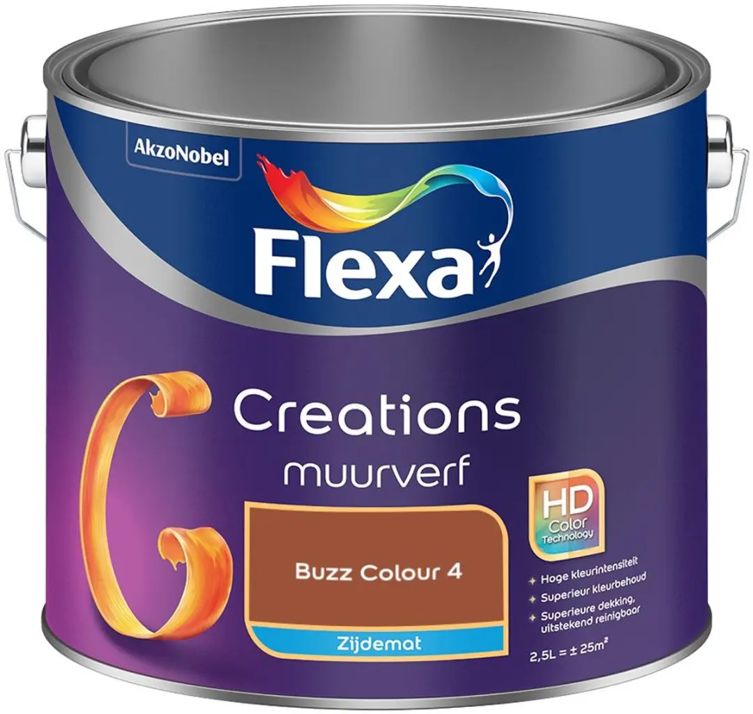 Flexa Creations Muurverf Zijdemat Buzz Colour 4