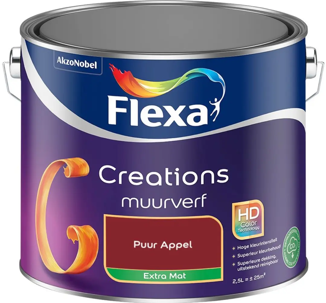 Flexa Creations Muurverf Extra Mat Puur Appel 2,5L