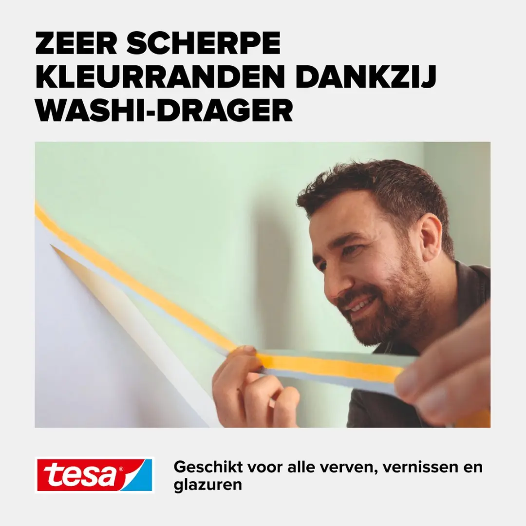 Tesa Perfect+ Afplaktape 50m x 50mm - Transparant