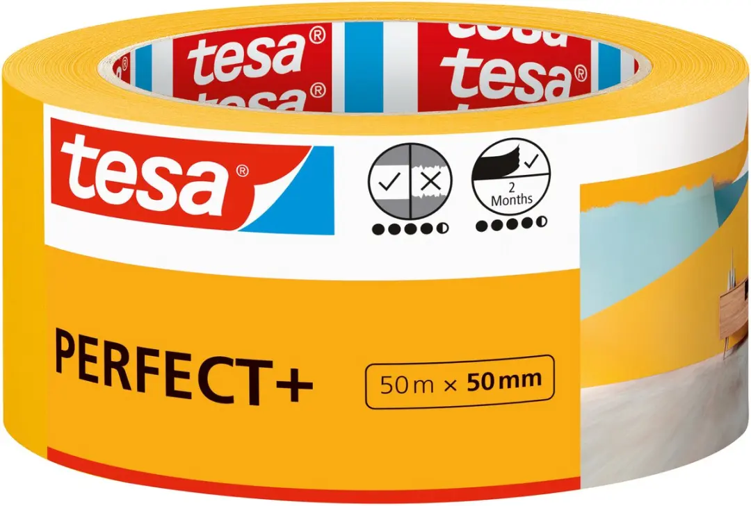 Tesa Perfect+ Afplaktape 50m x 50mm