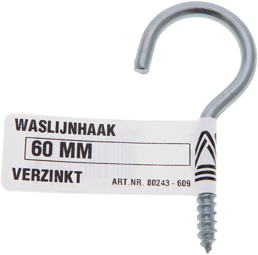 Deltafix Waslijnhaak verzinkt 80mm