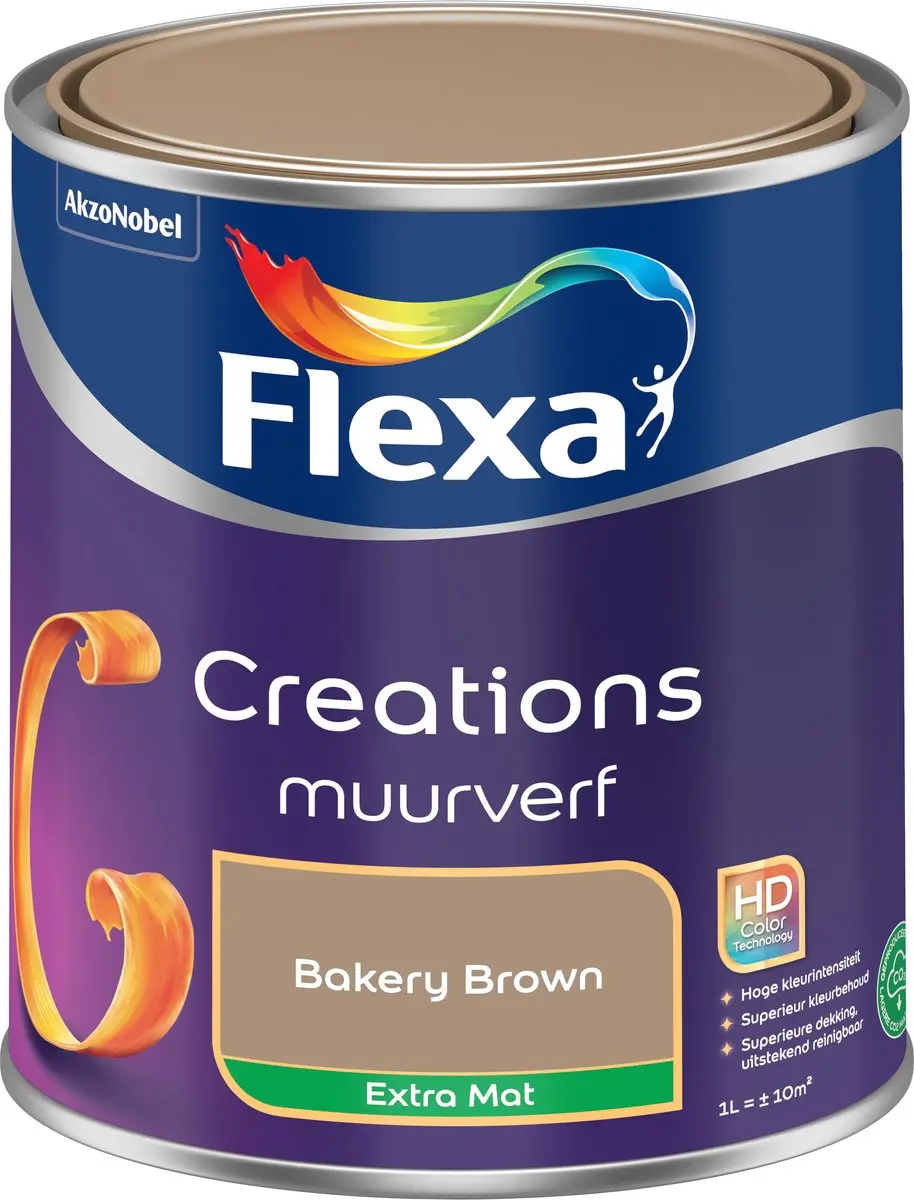 Flexa Creations Muurverf Extra Mat Bakery Brown 1L