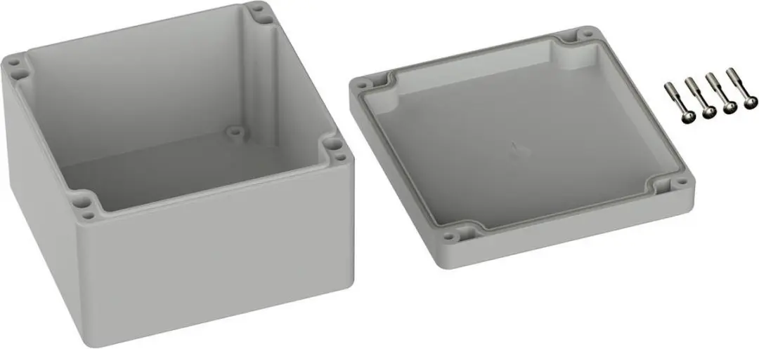 Tru Components TC-9065508 Outdoorbehuizing - 122x120x85mm Polycarbonaat Grijs-wit