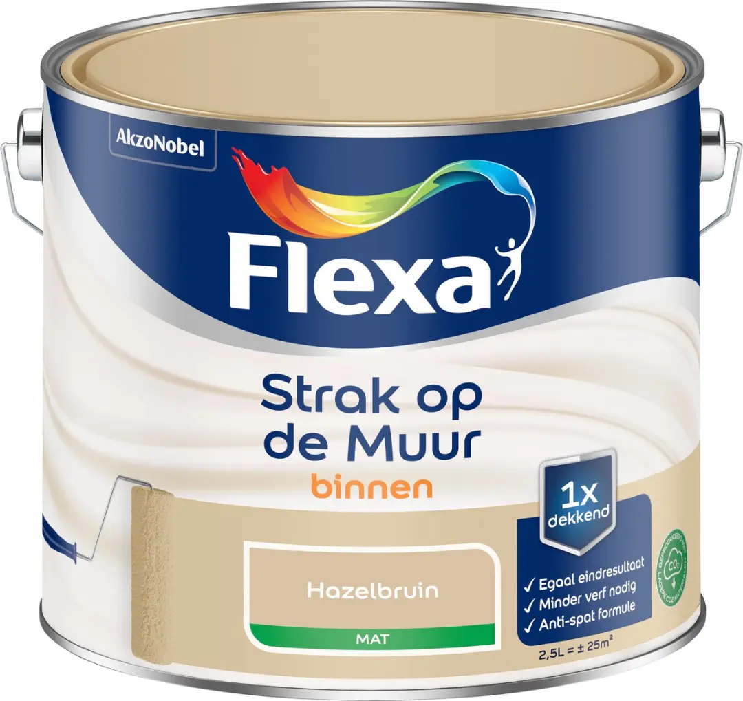 Flexa Strak Op De Muur Binnenmat Hazelbruin 2,5L