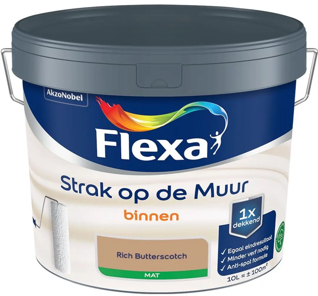 Flexa Strak Op De Muur Binnenmat Mengverf Rich Butterscotch 10L