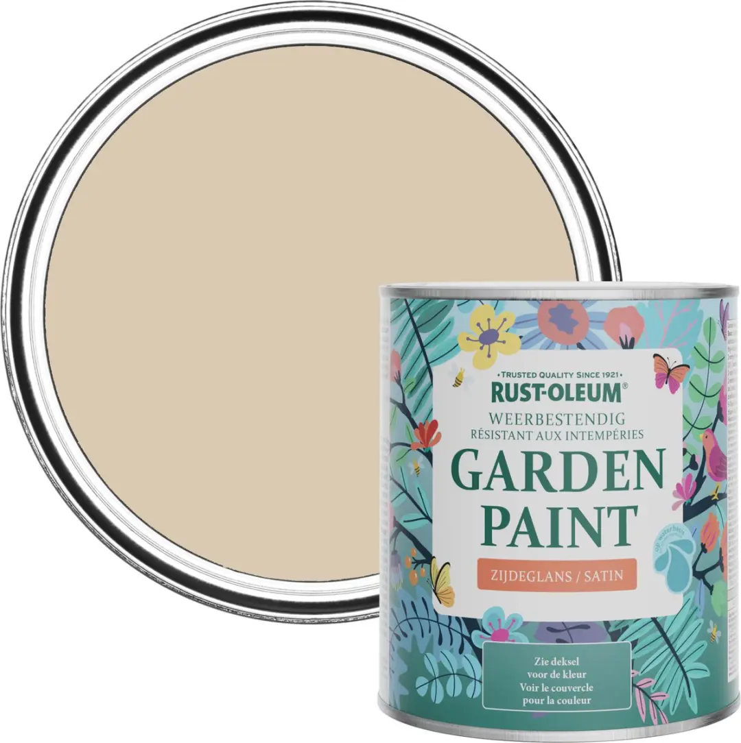 Rust-Oleum Lichtbruin Tuinverf Zijdeglans 750ml