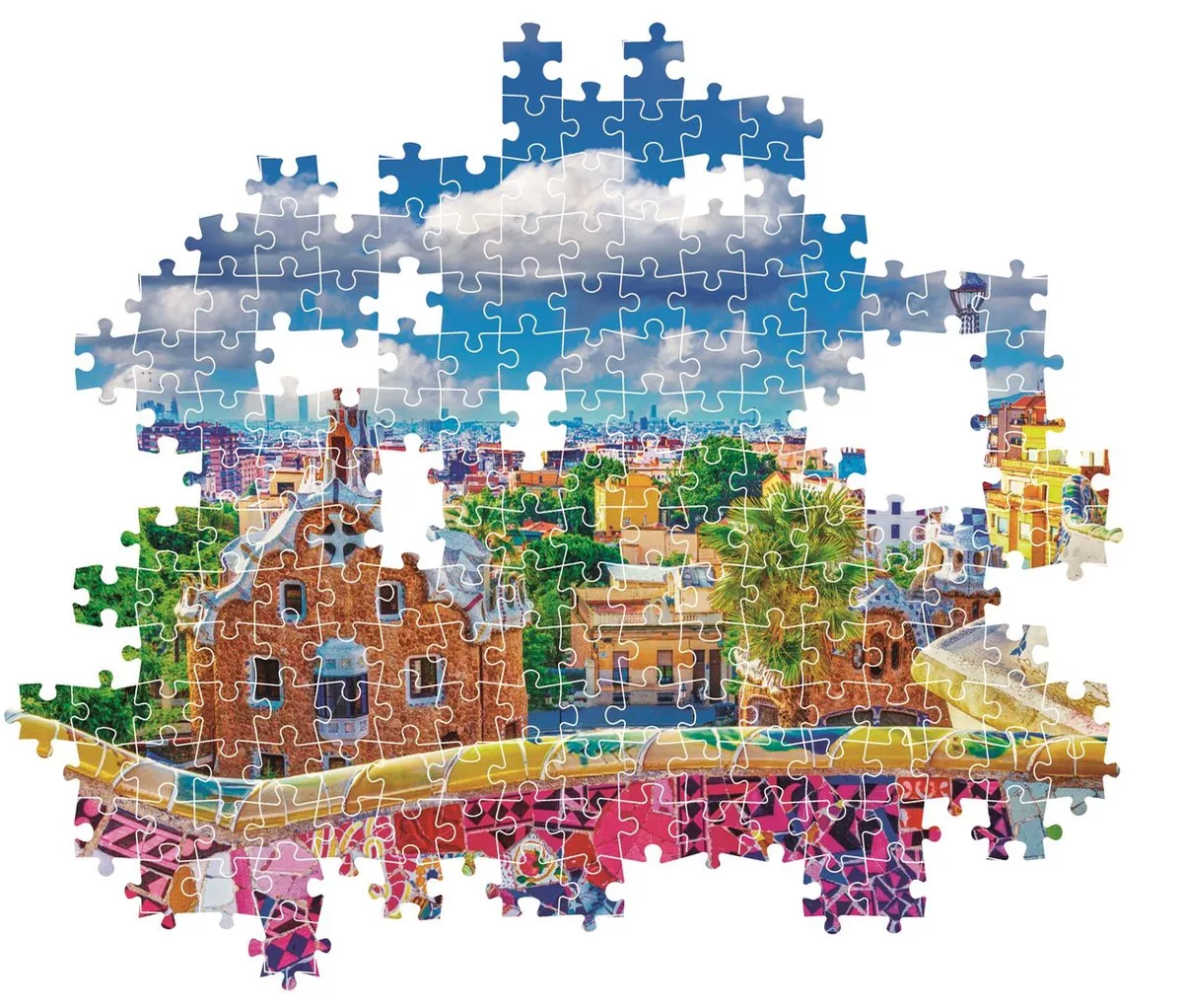 Clementoni Park Güell Barcelona Puzzel 1000 Stuks - Multikleur - afbeelding 6 van 6