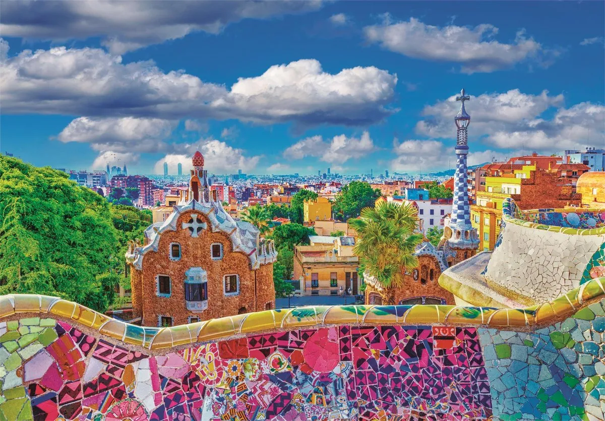 Clementoni Park Güell Barcelona Puzzel 1000 Stuks - Multikleur