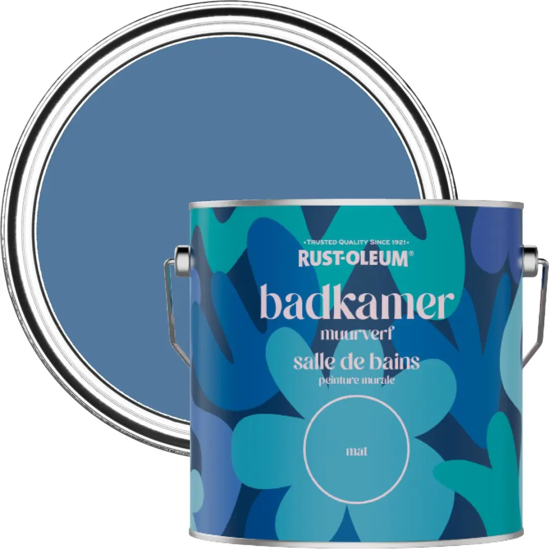 Rust-Oleum Zijdeblauw Badkamerverf 2,5L