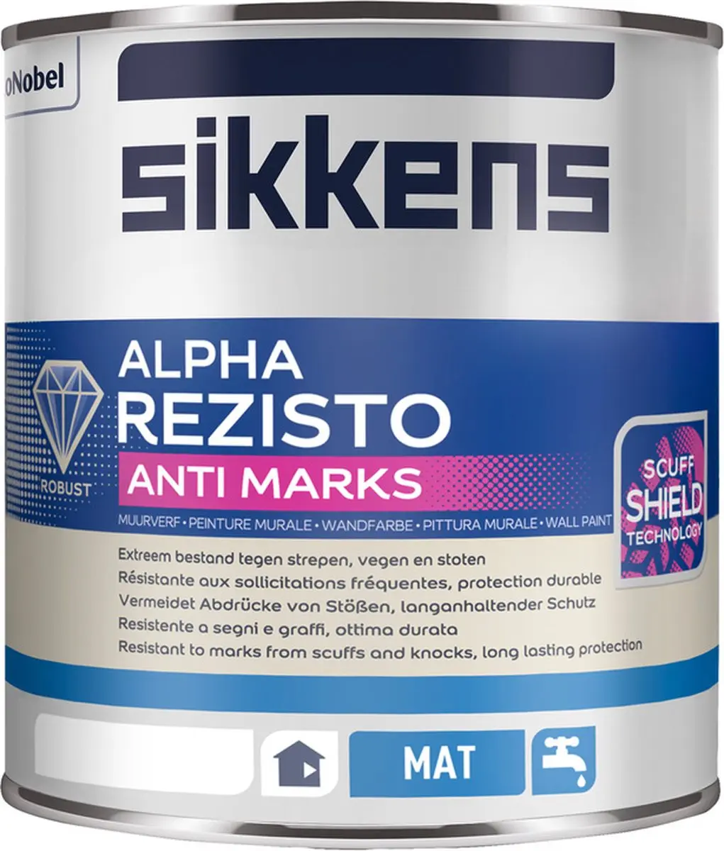 Sikkens Alpha Rezisto Anti Marks Mat Wit 5L