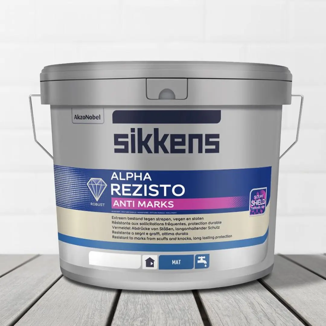 Sikkens Alpha Rezisto Anti Marks Mat Wit 5L