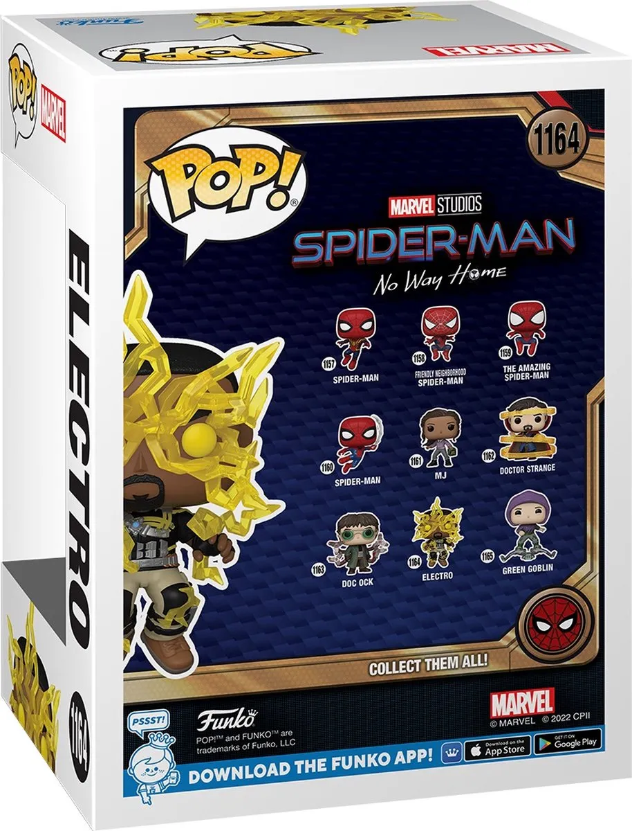 Funko Spider-Man Marvel POP! Electro No Way Home - 67660 - Zwart - afbeelding 6 van 6