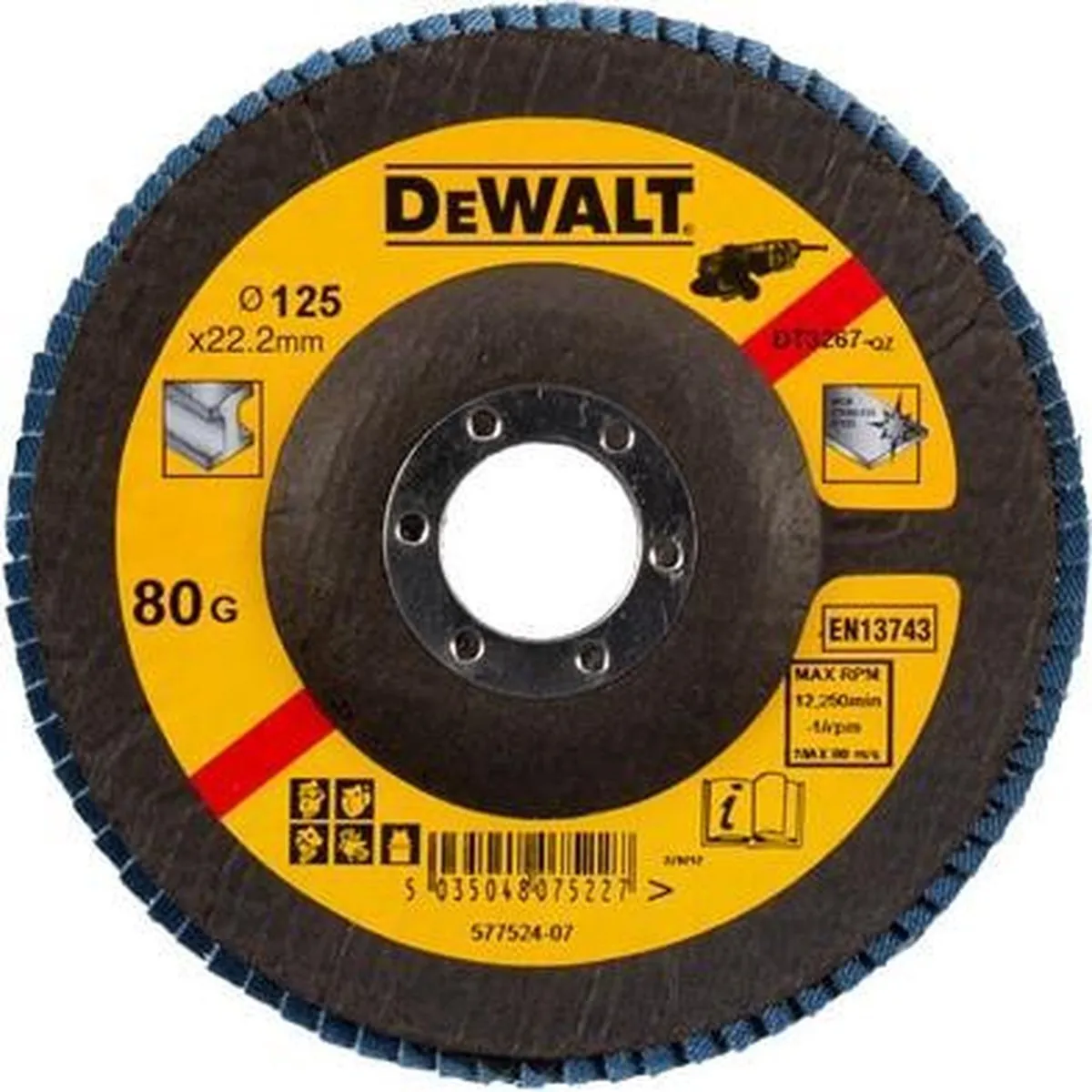 DeWalt DT3267 Lamellenschijf 125mm - K80