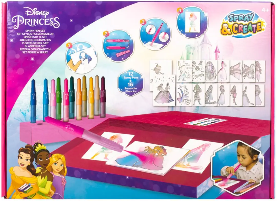 Disney Princess Spray Pen Set Deluxe - 12 Stuks
