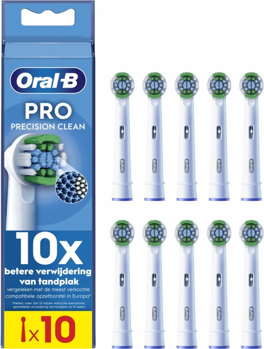 Oral-B Precision Clean Pro Opzetborstels 10 Stuks - CleanMaximiser Technologie