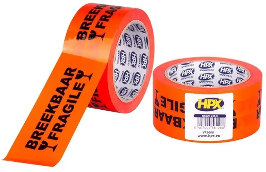 HPX Verpakkingstape Breekbaar 50mm x 66m