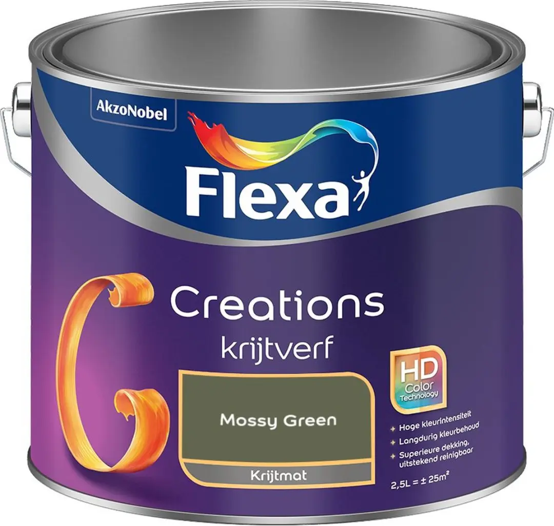 Flexa Creations Muurverf Krijt Mossy Green 2,5L