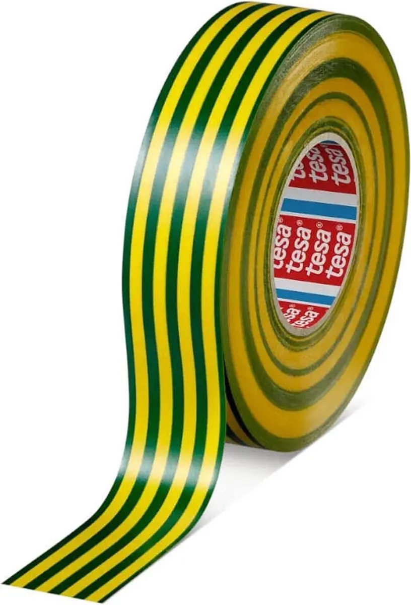 Tesa Isolatietape 19mm - 20m Groen/Geel