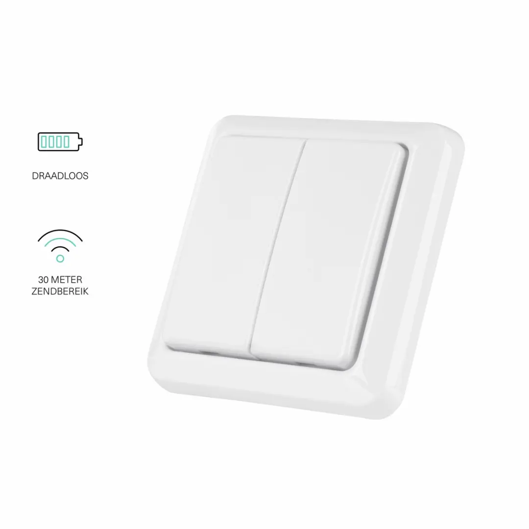 KlikAanKlikUit AWST-8902 Draadloze Wandschakelaar - Wit