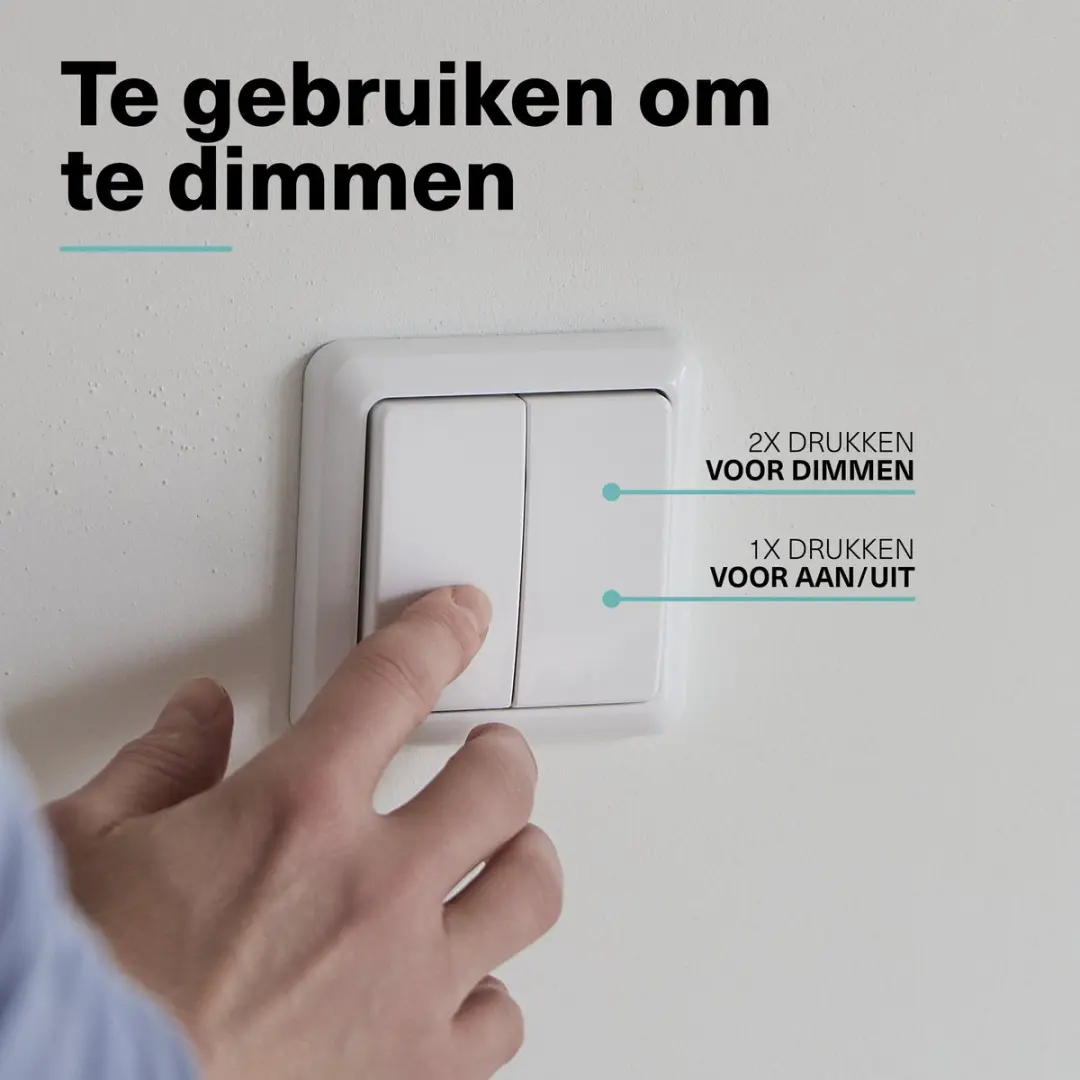 KlikAanKlikUit AWST-8902 Draadloze Wandschakelaar - Wit