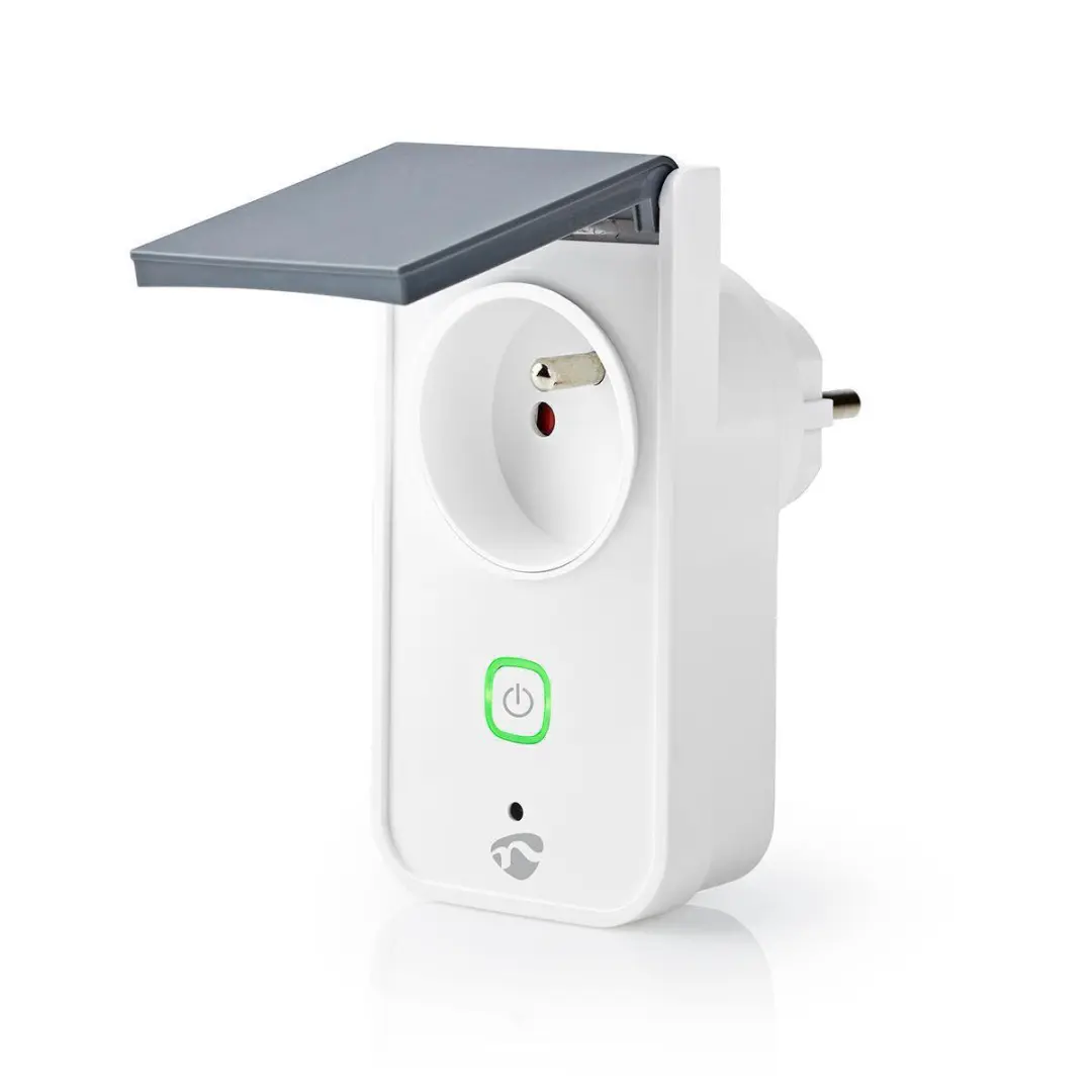 Nedis SmartLife Slimme Stekker IP44 - 3680W - Grijs/Wit
