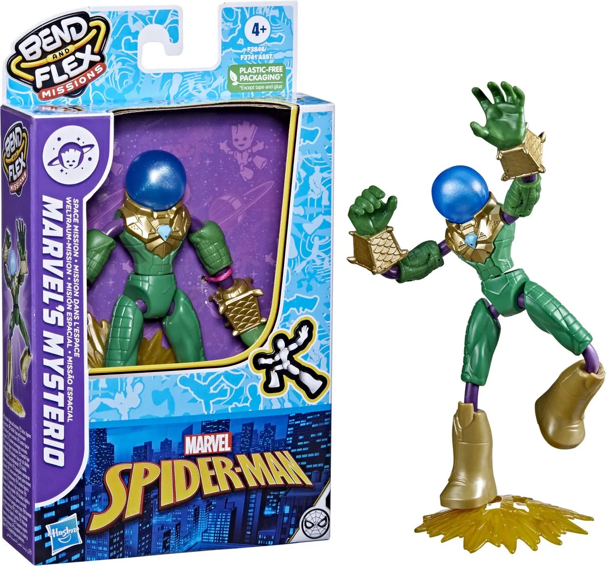 Hasbro Spiderman Bend N Flex Space Mission Figuren - Multicolor