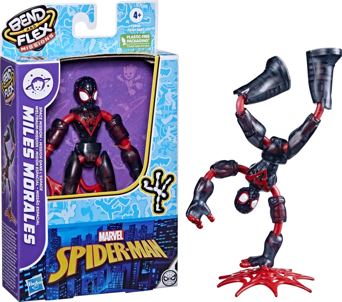 Hasbro Spiderman Bend N Flex Space Mission Figuren - Multicolor