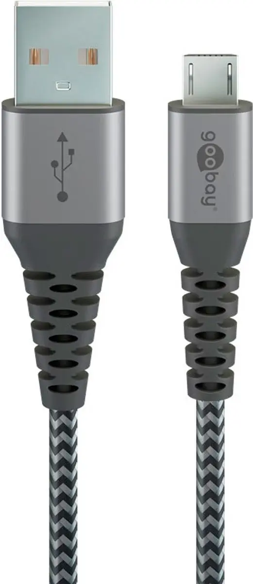 Goobay Micro USB USB-kabel 0,5m - Grijs