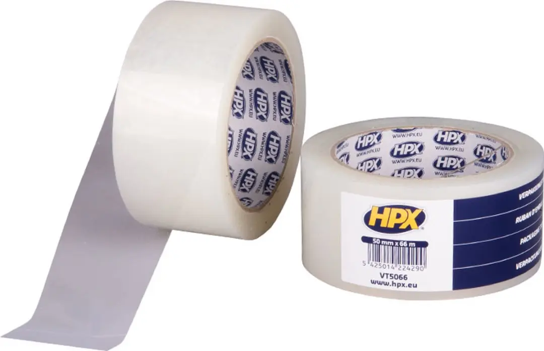 HPX Verpakkingstape 6 Rollen - 50mm x 66m - Transparant