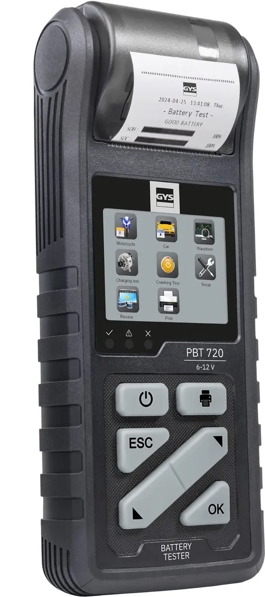 Gys PBT 720 Batterijtester met Printer - Zwart
