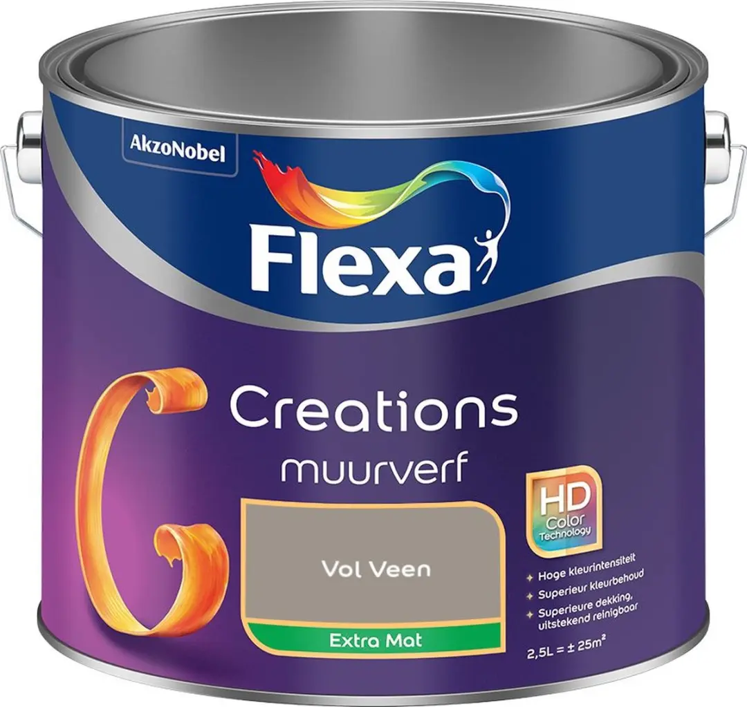 Flexa Creations Muurverf Extra Mat Vol Veen 2,5L