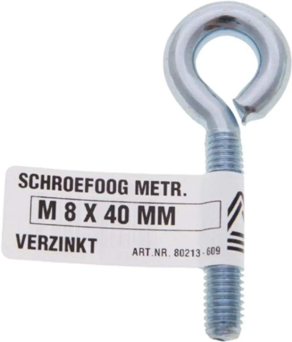 Deltafix Schroefoog 8x40mm Verzinkt