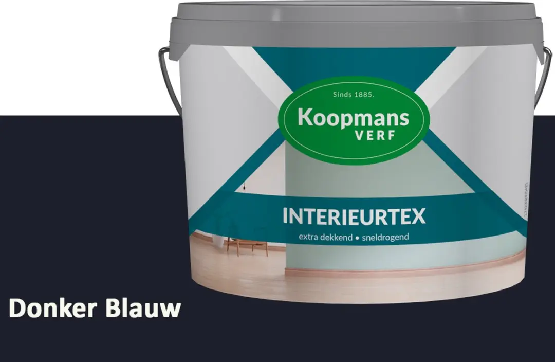 Koopmans Interieurtex Matte Muurverf Donker Blauw 10L