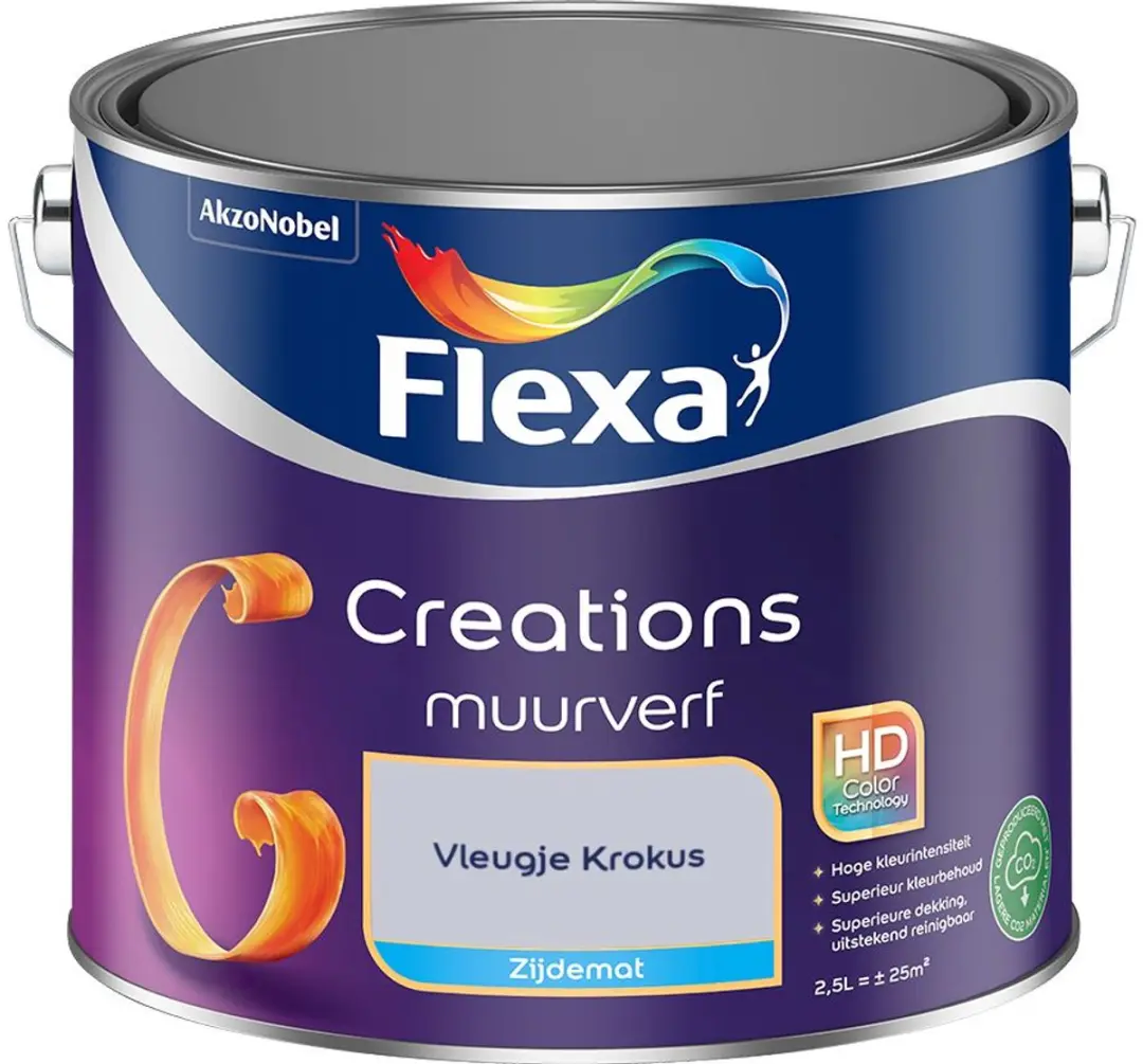Flexa Creations Muurverf Zijdemat Vleugje Krokus 2,5L