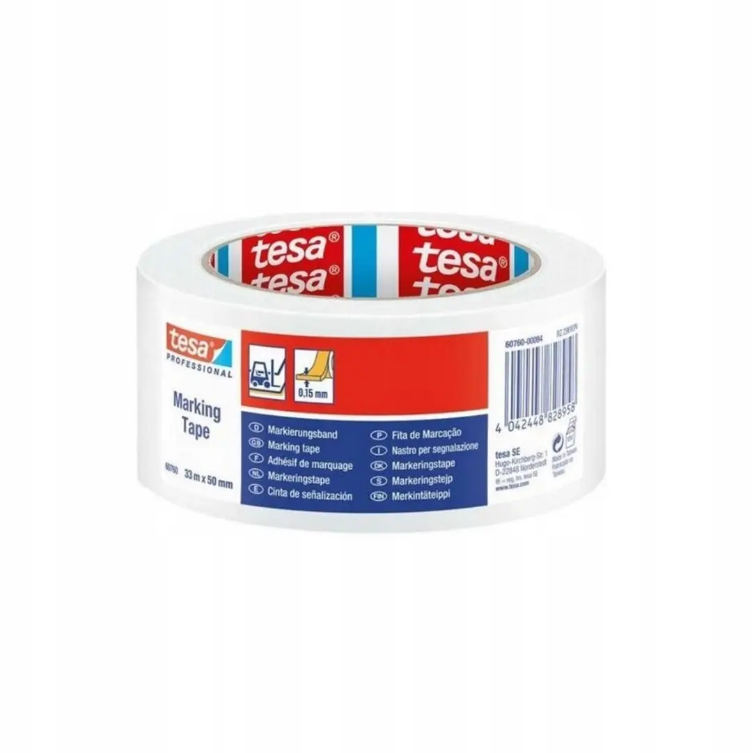 Tesa Wit PVC Waarschuwingstape 50mm x 33m