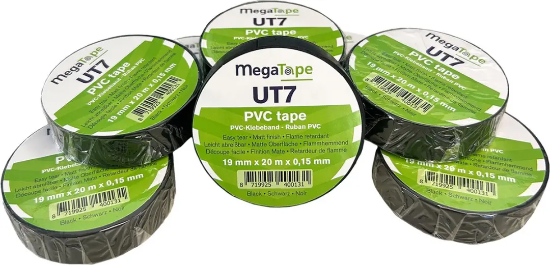 Kortpack Megatape UT7 PVC Isolatietape 19mm x 20m