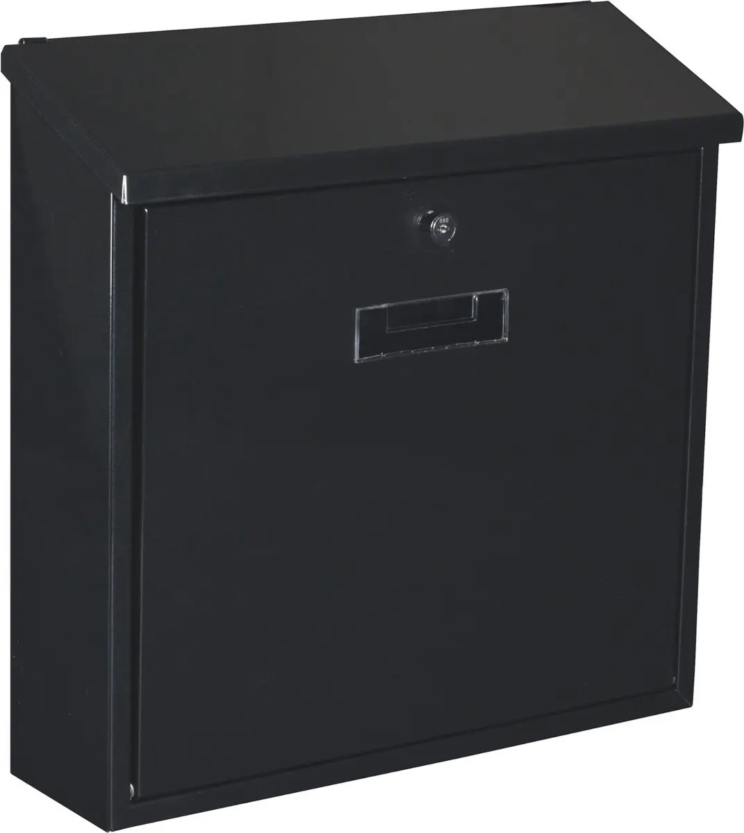 Perel Brievenbus Monaco Wandmontage 36.8x36.5cm - Zwart - Met slot