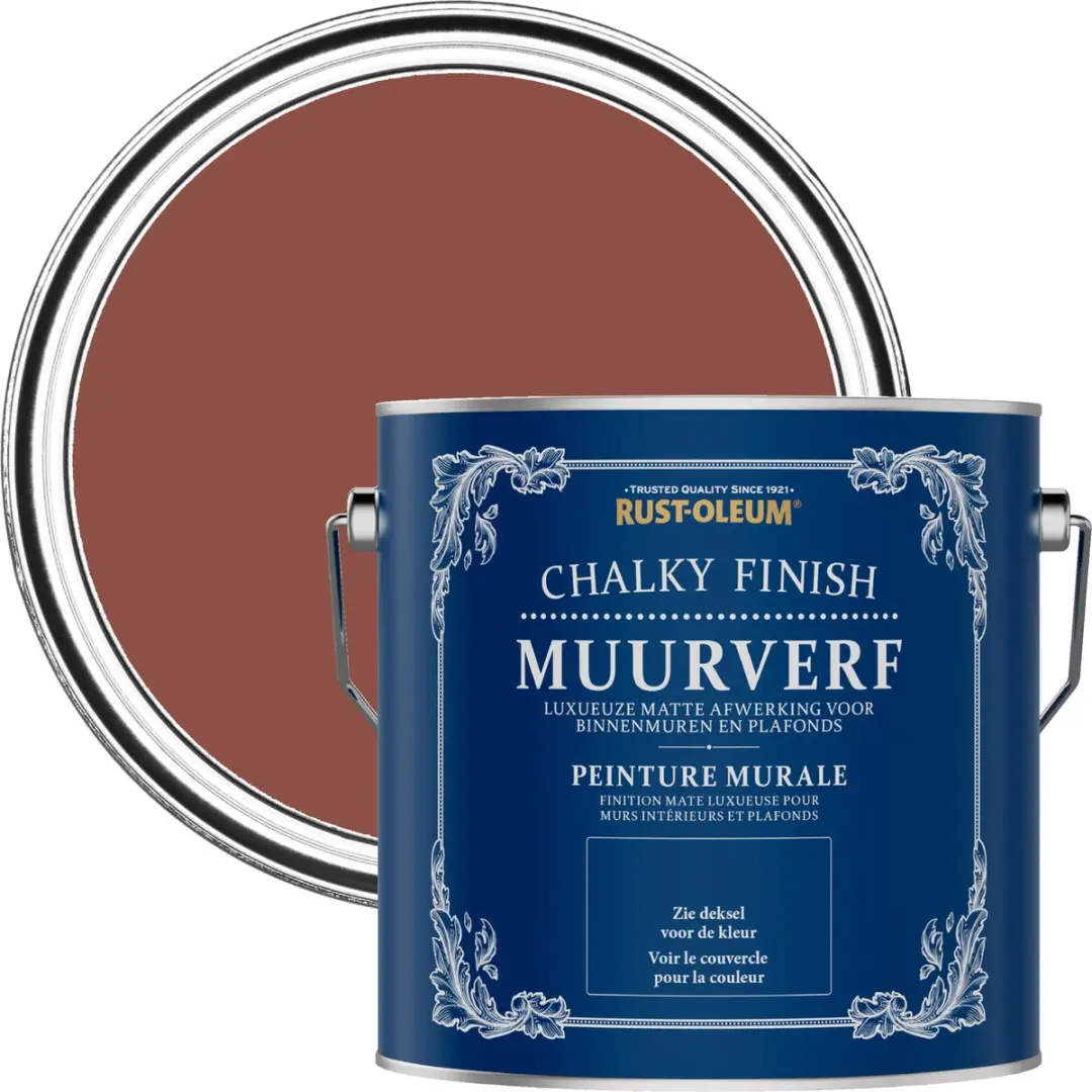 Rust-Oleum Rood Chalky Finish Muurverf 2,5L