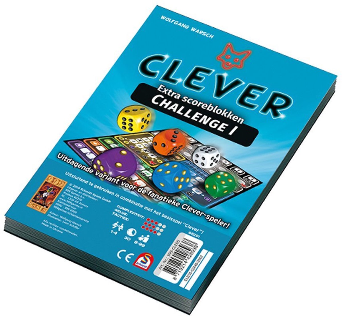 999 Games - Scoreblokken - Clever - twee stuks - Dobbelspel