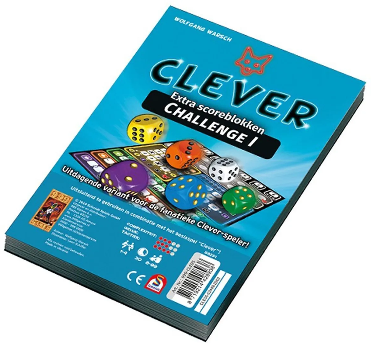 999 Games Clever Scoreblokken - 2 Stuks - Multi