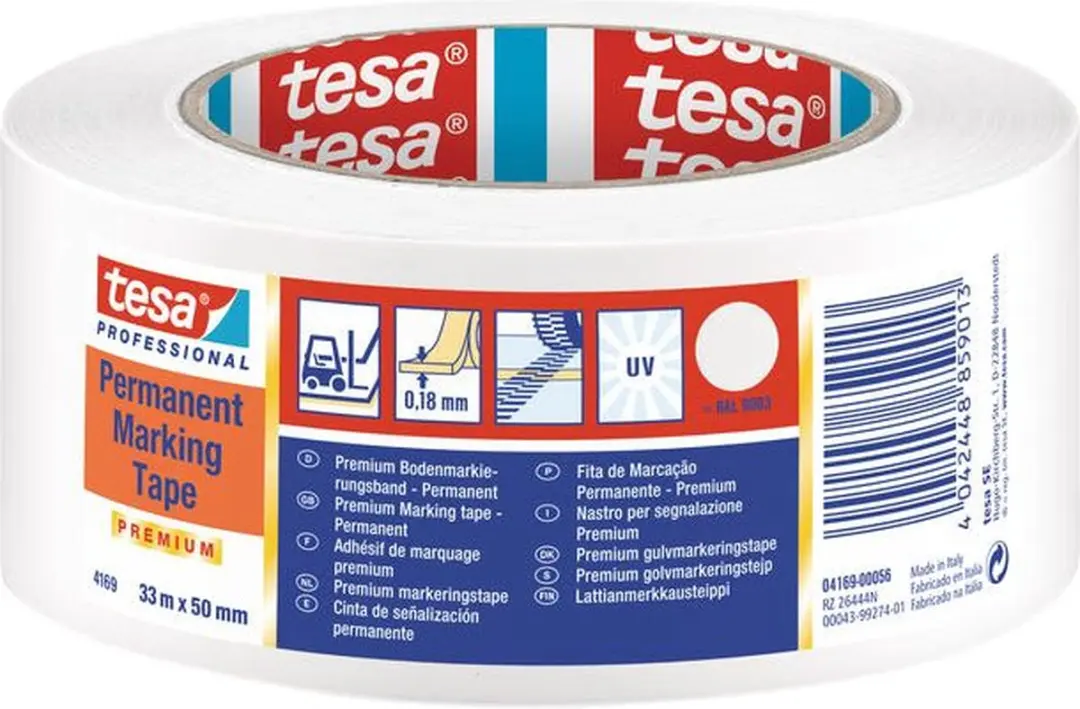 Tesa Premium 04169-00055-93 Markeringstape - 33m x 50mm - Zwart