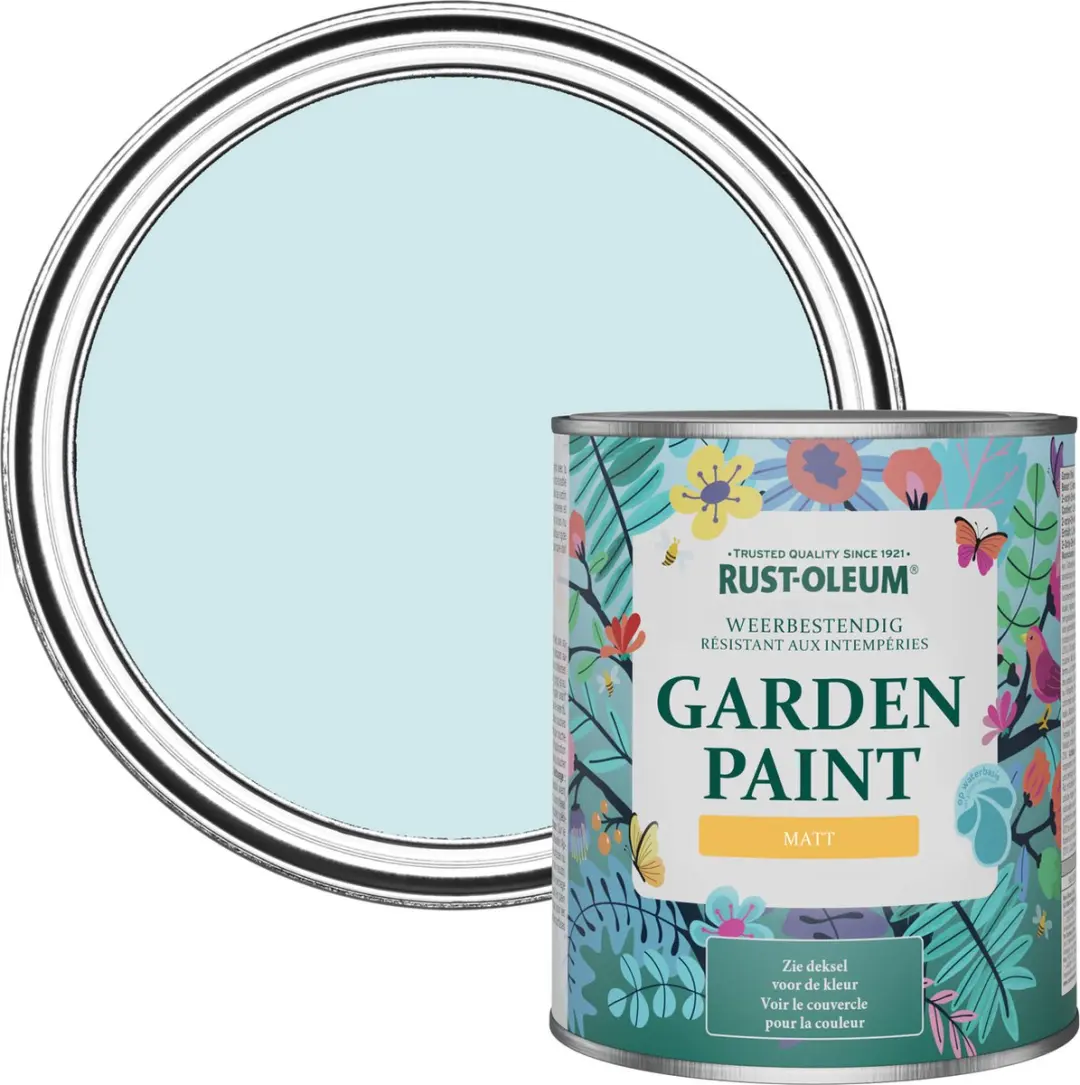 Rust-Oleum Blauw Tuinverf Matt Eucalyptus 750ml