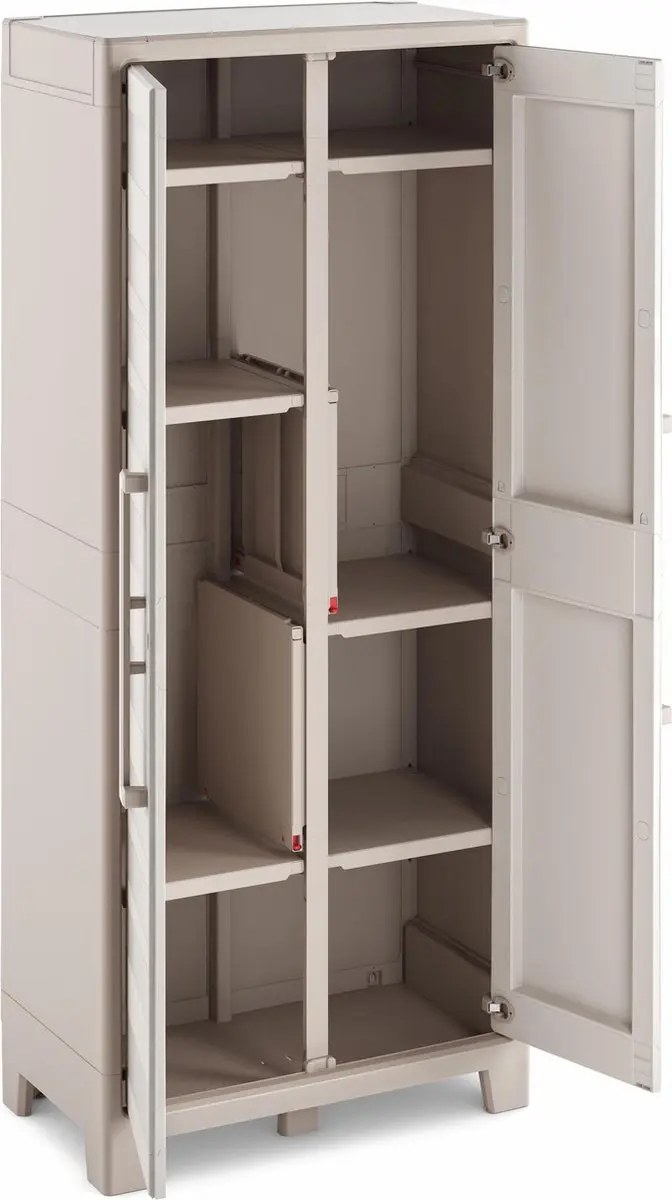 Keter Gulliver Hoge Kast 8 Planken 80x44x182cm - Beige